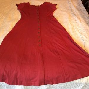 Pierre Cardin dark coral maxi dress